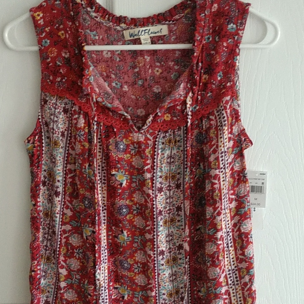 Peasant sleeveless top